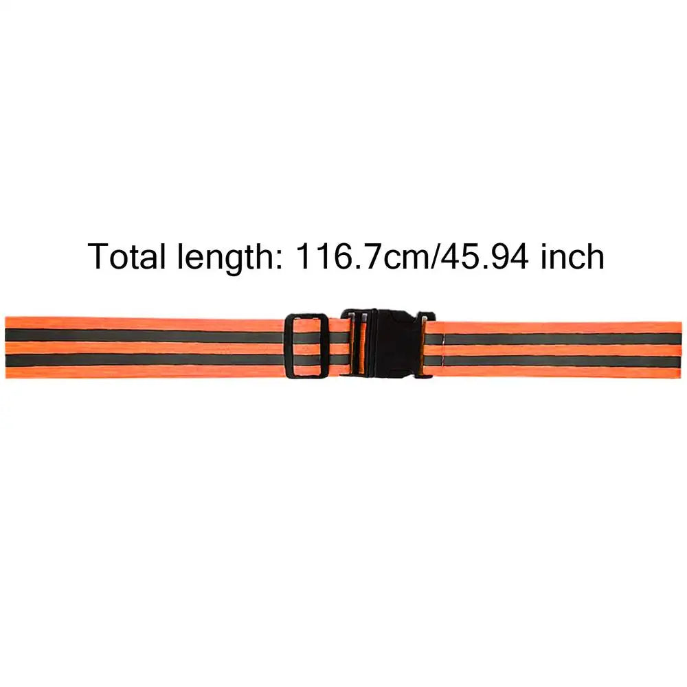 Elastic Reflective Belts fWaist Adjustable Elastic Safety Reflective Belt for Outdoor Running High Visible Night Safety Gear Oasis Select Orange