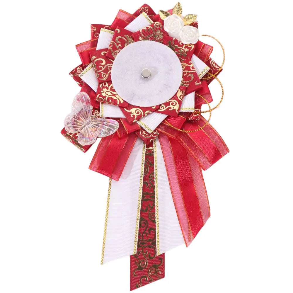Ribbon Cosplay Ita Bags Rosette Protection Flower Pin Holder 58mm Badge Accessories Fill Backpack Badge Base Tray Itabag Decor Oasis Select Red