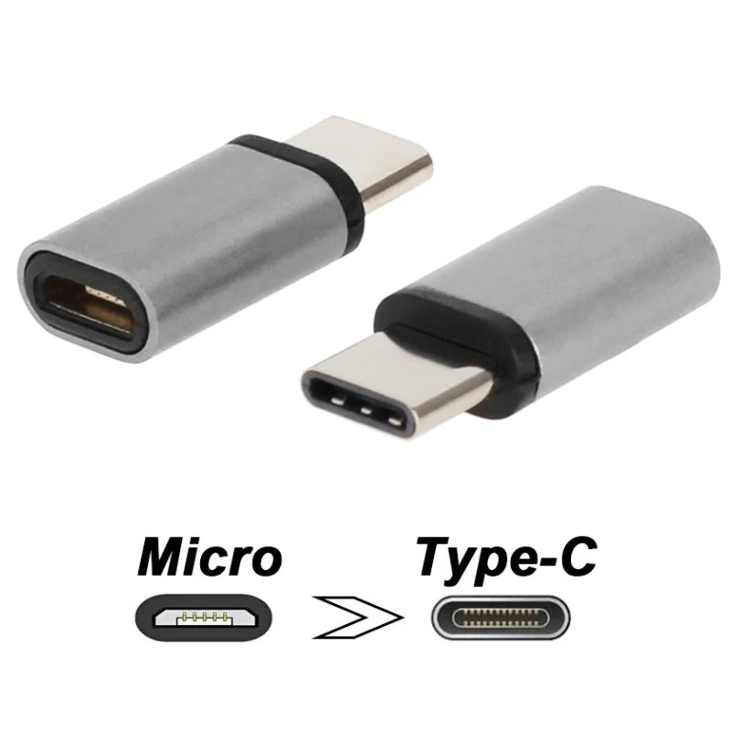 Metal Micro USB to USB-C Adapter | Aluminum Alloy Connector