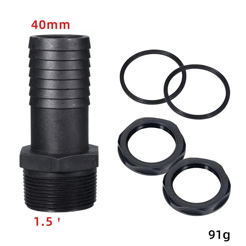 Plastic Bucket Pagoda Joint Pagoda 25/40/50MM Nozzle Male Thread Connector Hose Joints Irrigation Pipe Fittings Hose Adapter Oasis Select 40 E