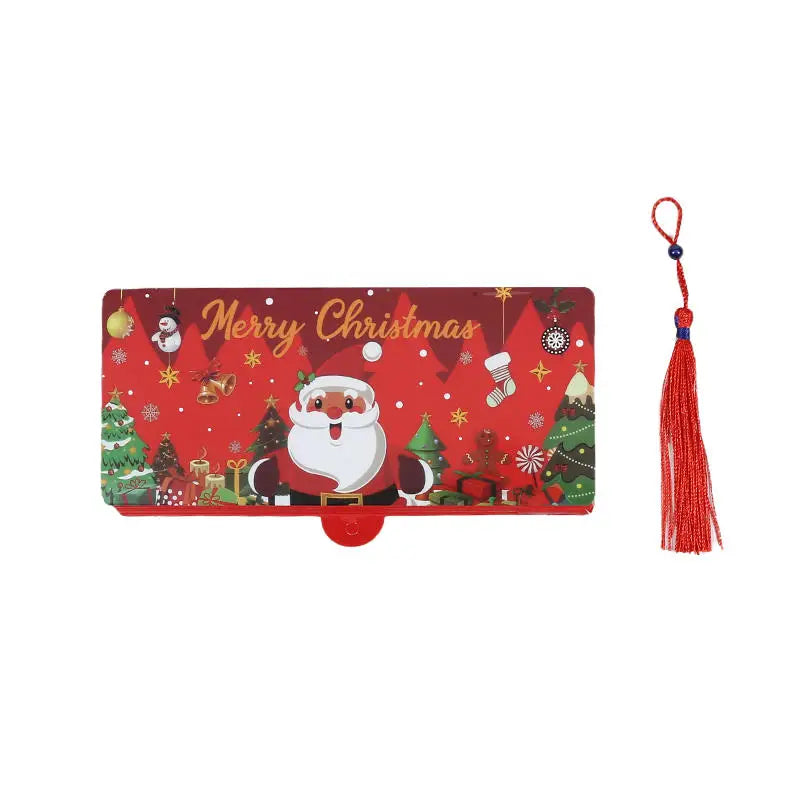 Christmas Money Holder Wallet Red Envelope Christmas Gift Envelope Greeting Card Creative Birthday Folding Cash Holder For Kids Oasis Select RD 1Pc
