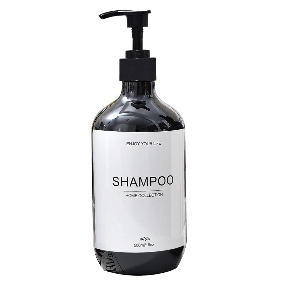 500ml Refillable Shampoo & Body Wash Pump Dispenser Bottle Soap Dispenser Bottle Oasis Select A-black-shampoo 500ml