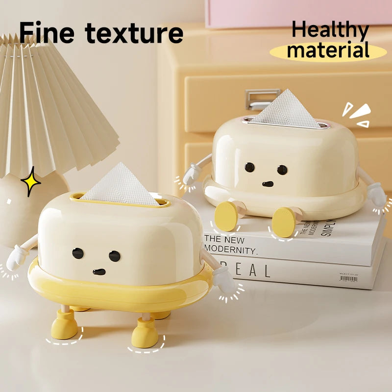 Creative Napkin Dispenser Tissue Case With Spring Structure Fashionable Napkin Dispenser Bathroom Paper Towel Stand Elegant Oasis Select