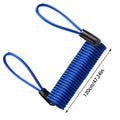 Lock Reminder Cable Disc Lock Cable For Antitheft Protection Security Steel Wire Spring Reminder Rope For Motorbike Helmets Lock Oasis Select Blue