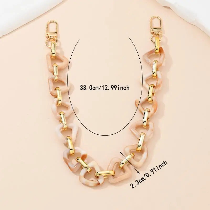 Acrylic Replaceable Detachable Bag Chain Strap Purse Handbag Bag Straps Resin Crossbody Shoulder Bag Diy Accessories Oasis Select B