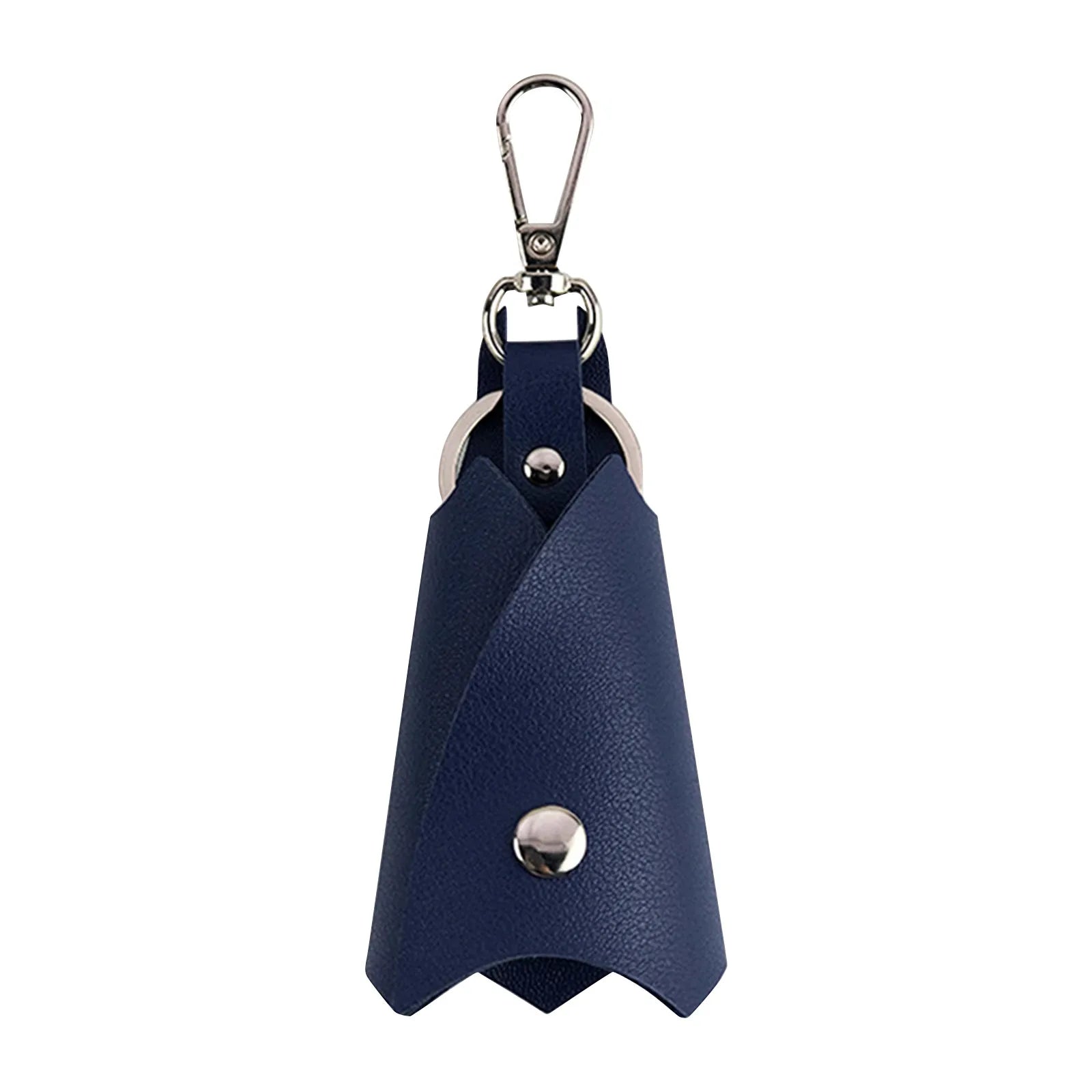 Fashion Creative Bat Shape PU Leather Keychain Men Women Key Holder Organizer Pouch Split Car Key Wallet Housekeeper Keyring Oasis Select Dark Blue One Size