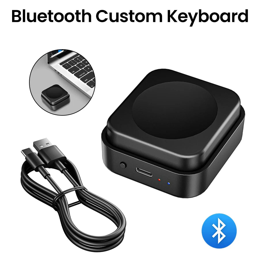Programmable Macro Large Buttons Custom Multi-Mode Mechanical Keypad Gaming Shortcut Mini Keyboard for Tablet,PC,MacBook,Laptop Oasis Select Bluetooth Version