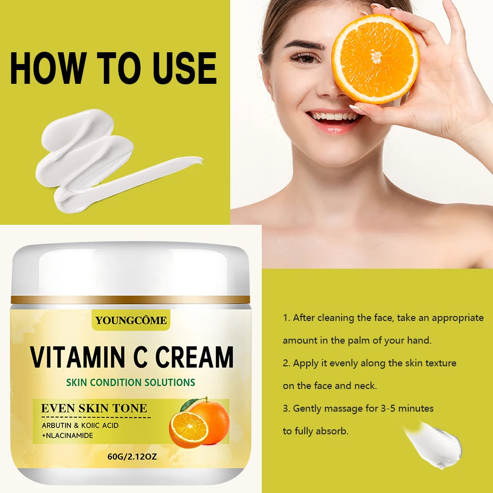 Vitamin C Turmeric Face Cream – Hyaluronic Acid & Retinol 60g