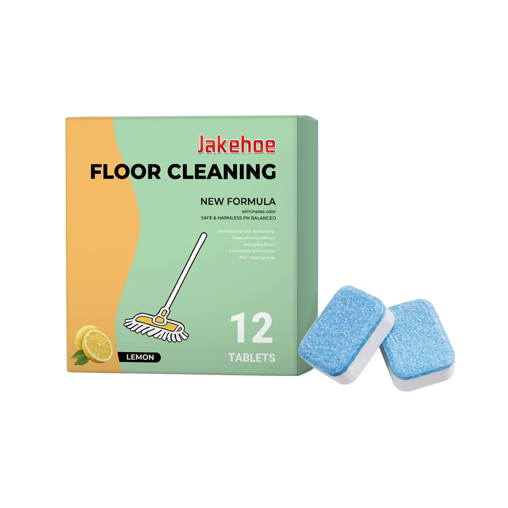 Jakehoe Dissolving Floor Cleaner Tablets – 12pc Lemon Fresh Floor Cleaner Tablets Oasis Select A 12pieces boxed