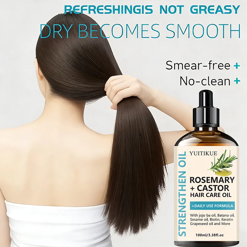 YUITIKUE Rosemary & Castor Hair Oil – Biotin & Keratin 100ml