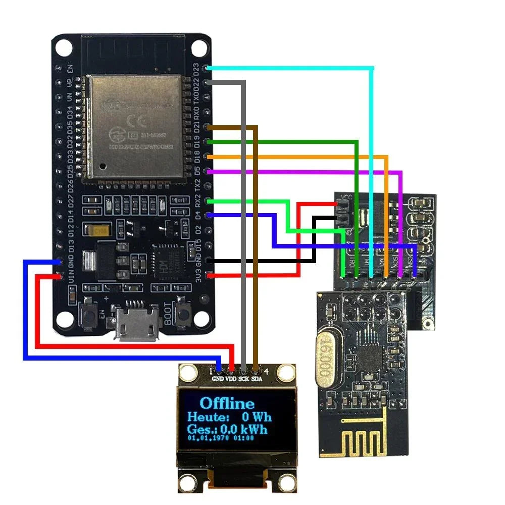 Open DTU Antenne Socket Kabel Plugss Play Monitor Parts For Hoymiles DIY Kit Display For ESP32 For NRF24L01 Antenne Socket Kabel Oasis Select