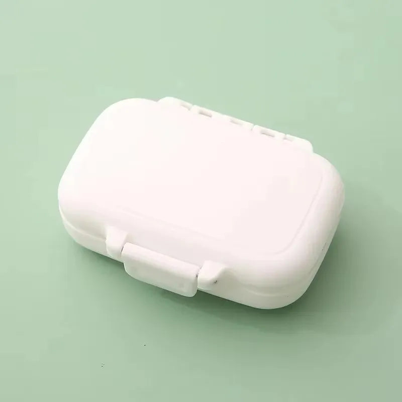 1/2pcs Mini Portable Pills Organizer Case 3 Grids PillBox Tablet Storage Container Weekly Medicine Pill's Box Pill Case Oasis Select White