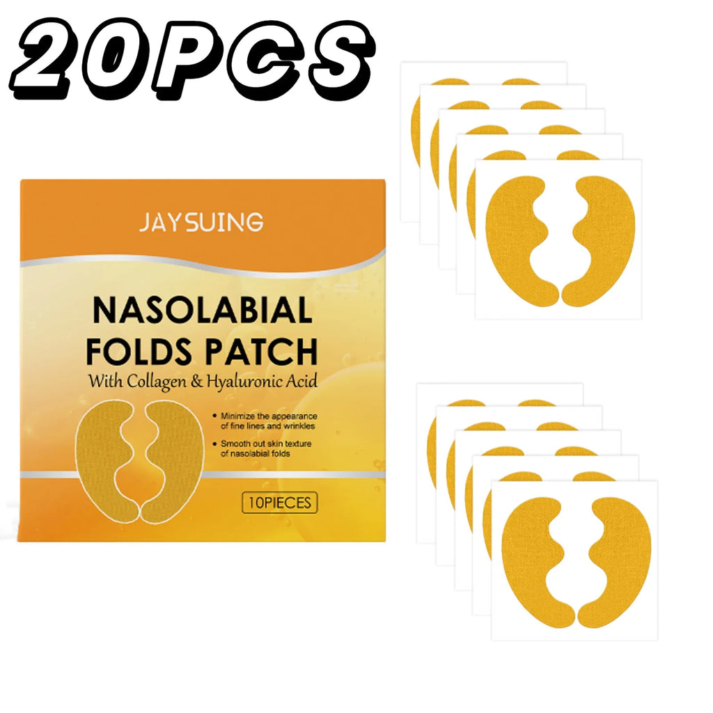 Hyaluronic Acid Nasolabial Fold Patches – Hydrogel Anti-Aging