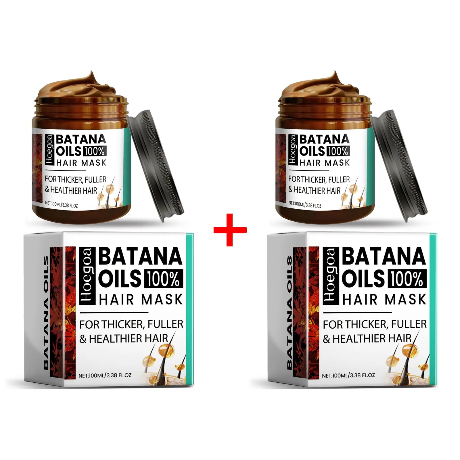HOEGOA Batana Oil Hair Mask – Growth & Anti-Breakage Treatment Batana Oil Hair Mask Oasis Select 100ml boxed x 2pcs