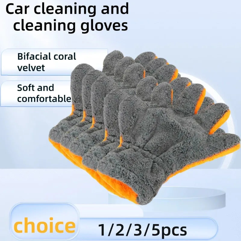 Double-Sided Coral Fleece Car Wash Mitt – Scratch-Free Glove Car Wash Mitt Oasis Select