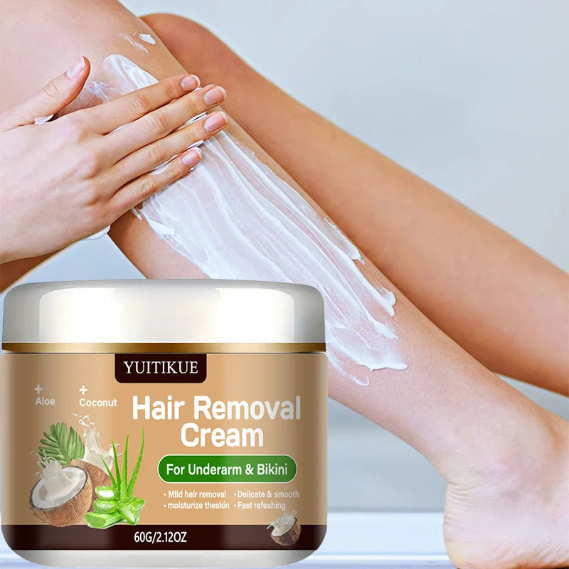 YUITIKUE Hair Removal Cream – Coconut & Aloe Vera 60g