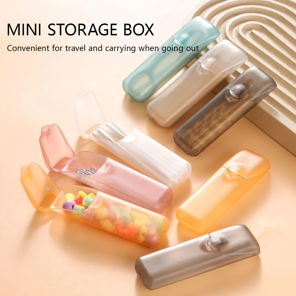 12pcs Portable Toothpick Holder Pill Case Travel Medicine Box Mini Plastic Tube Container for Floss Vitamin Organizer Oasis Select