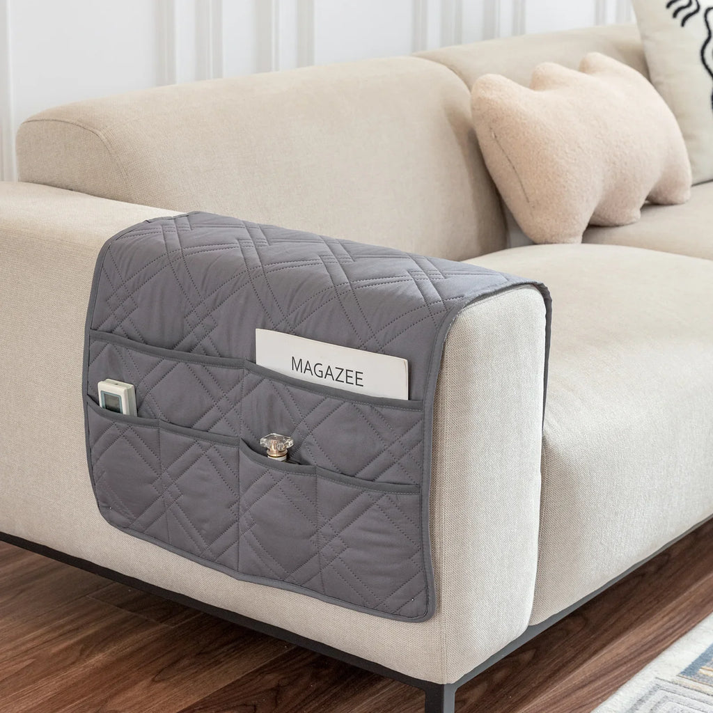 New Sofa Hand Towel with Storage Pocket Magazine Remote Control Sofa Recliner Armrest Clutter Management Bag Oasis Select 1 50X90cm