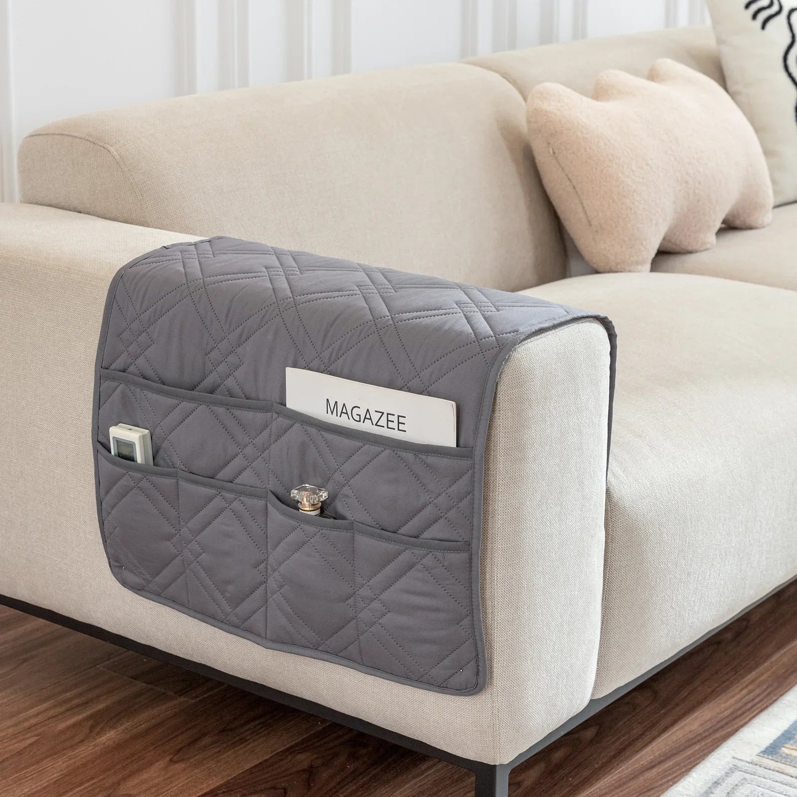 New Sofa Hand Towel with Storage Pocket Magazine Remote Control Sofa Recliner Armrest Clutter Management Bag Oasis Select 1 50X90cm
