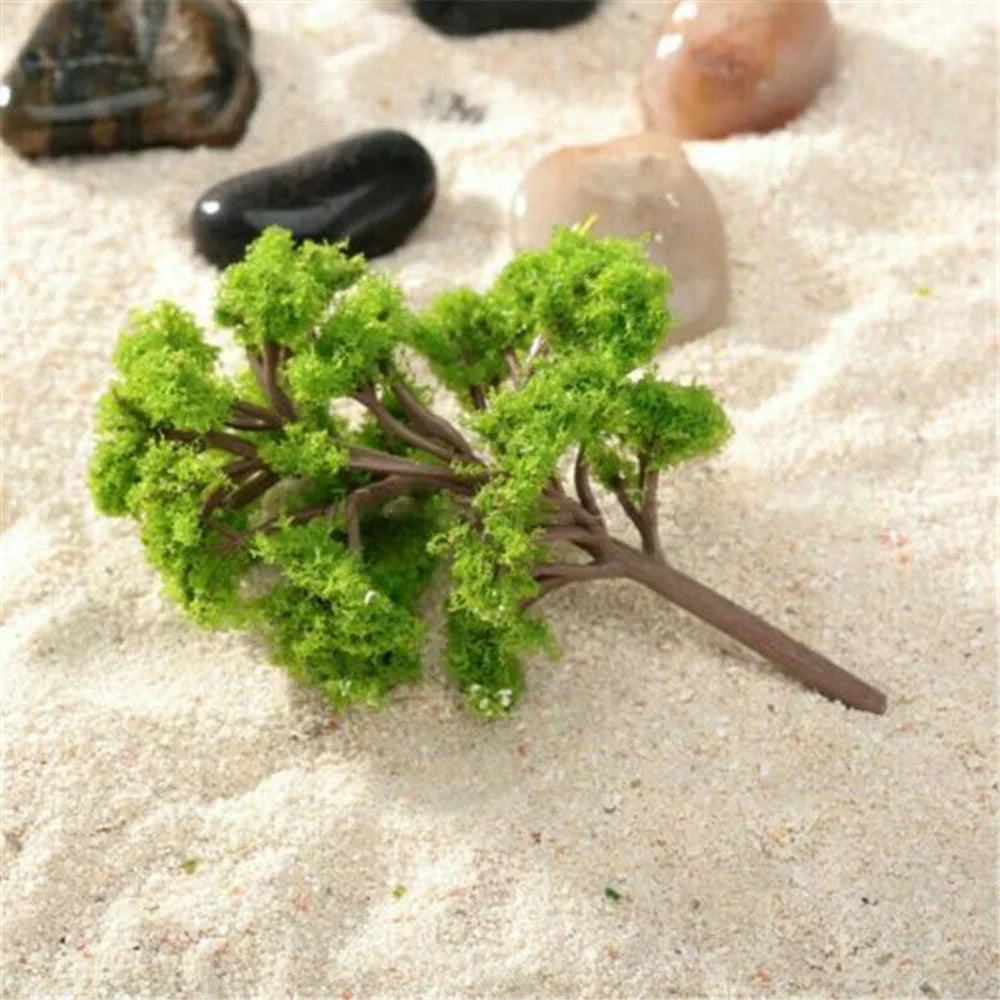 10Pcs 7cm Trees Model Garden Wargame Train Railroad Micro Landscape Park Scenery Scale Tree Oasis Select