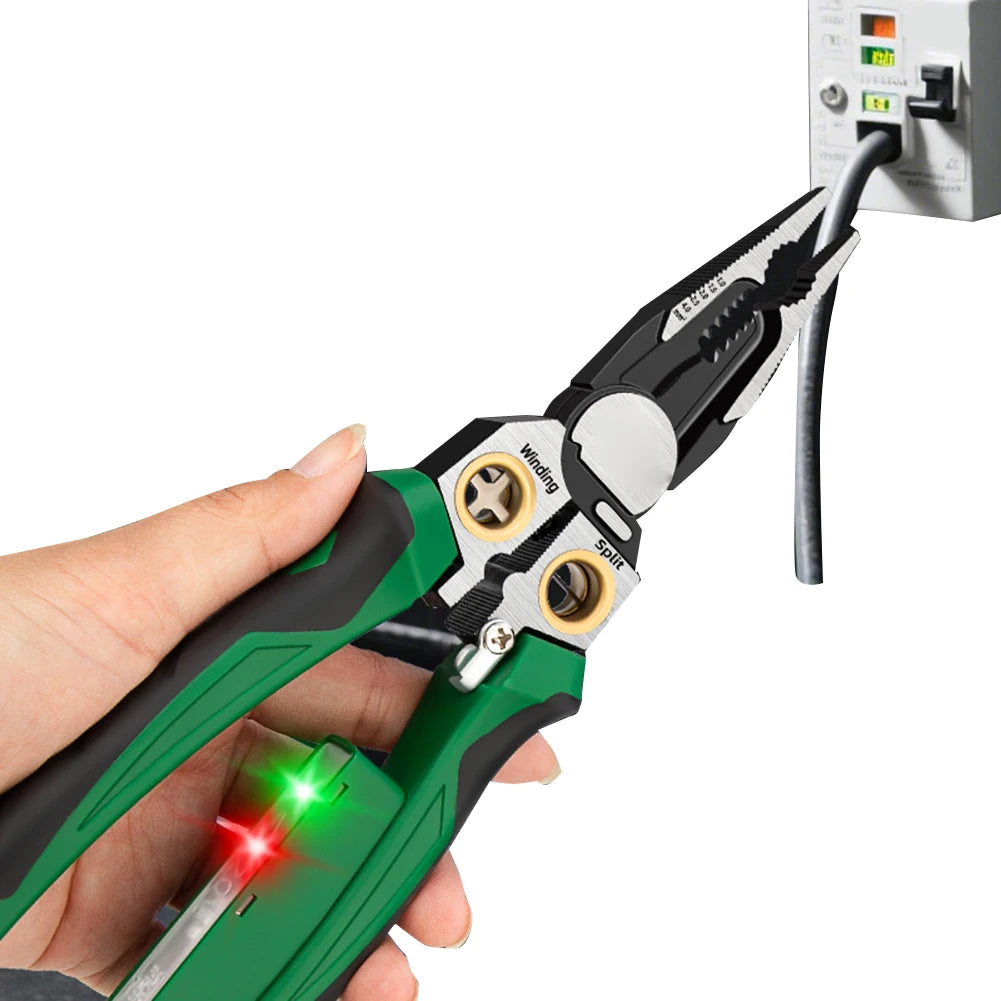 8-in-1 Wire Stripper with Voltage Tester & Needle-Nose Pliers Multitool Wire Stripper Oasis Select