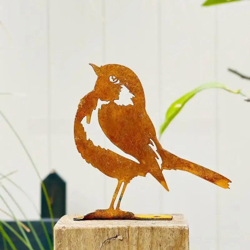 Rust Metal Bird Wall Art | Garden & Home Décor Ornament Metal Wall Ornament Oasis Select