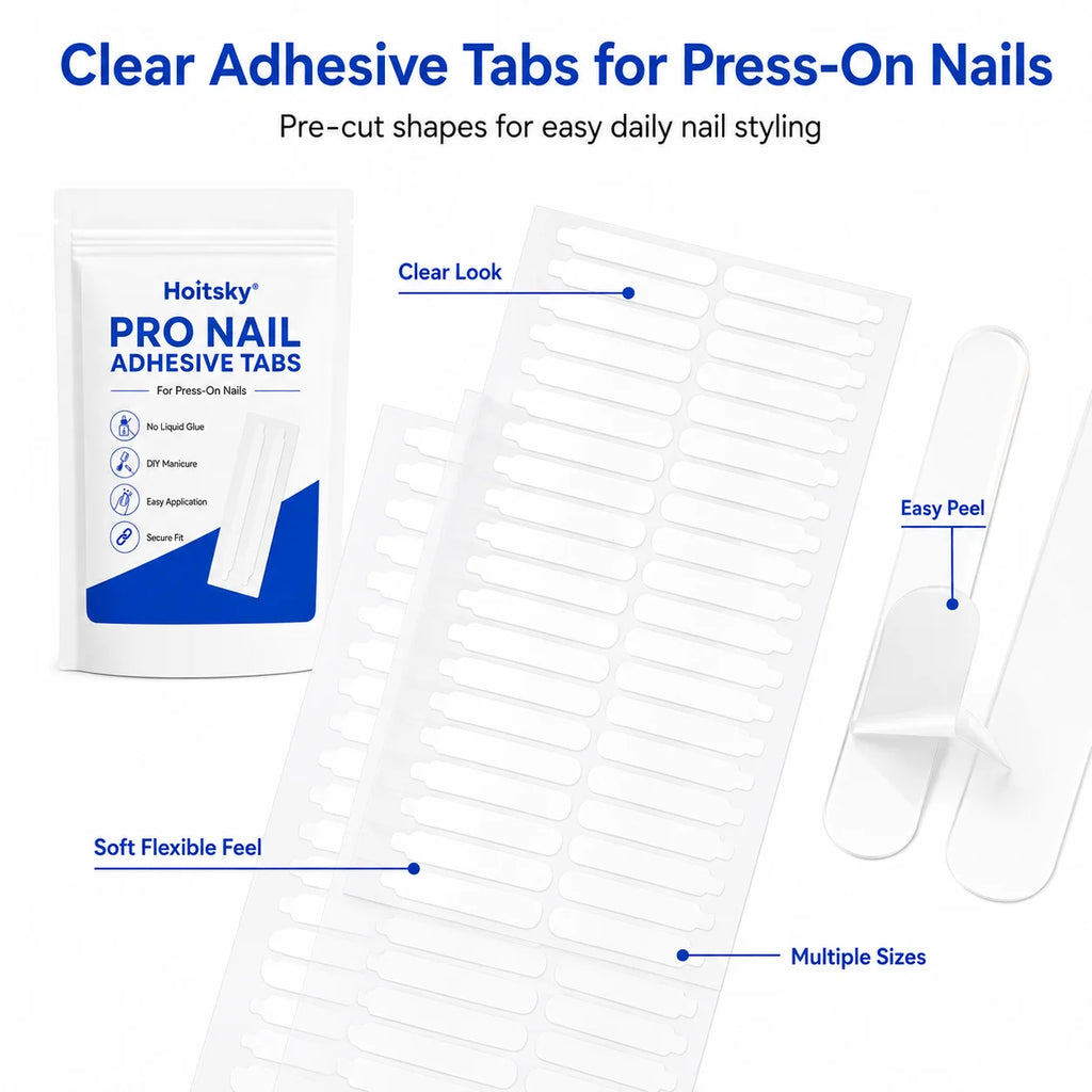 Super Sticky Waterproof Nail Adhesive Tabs Reusable Glue Stickers for Press-On Nails Portable Manicure Supplies Oasis Select
