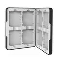 For GBC/GB 8-in-1 Game Card Holder Storage Box Organizer Silicone Inner Liner Magnetic Protection Lid Game Consoles Hard Shell Oasis Select Black