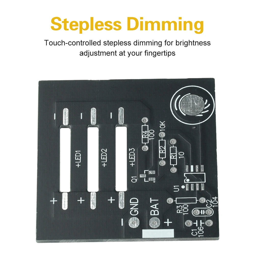 DIY Soldering Practice Kit DC 6V Touch-Sensitive Stepless Dimming Electronic Soldering Projects for Beginners Oasis Select