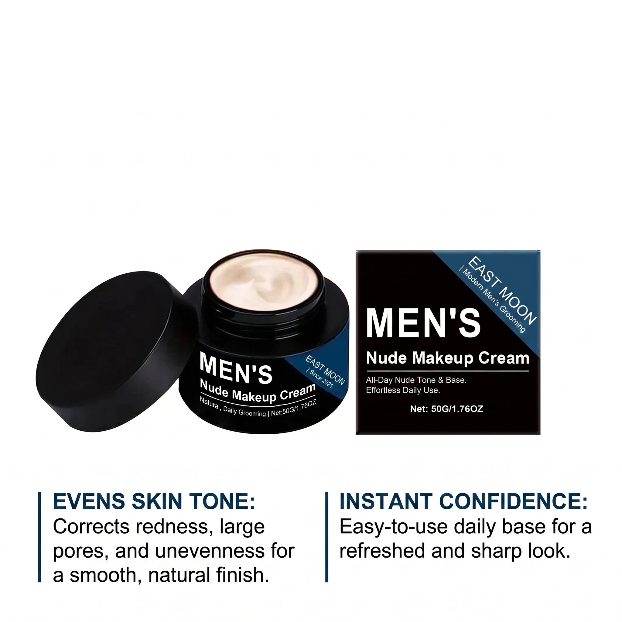 Men's Nude Makeup Cream Brightening Bb Cream for Men Oil Control Concealer Foundation for Natural No-Makeup Look Lazy Makeup Oasis Select