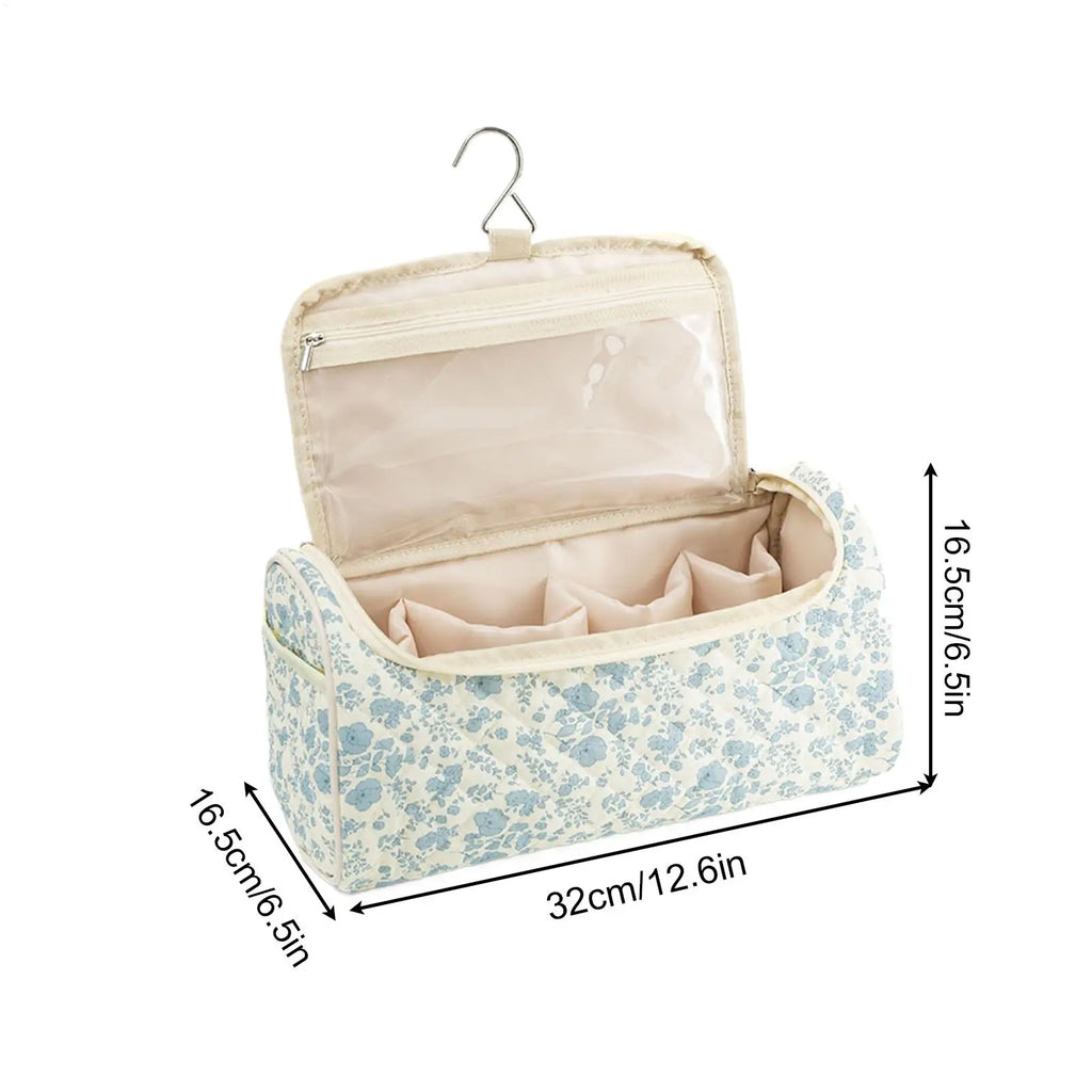 Makeup Bag Large Capacity Portable Cute Pouch Cotton Hair Tool Bag for Travel for Brush Straightener Curler Cosmetics Jewelry Oasis Select