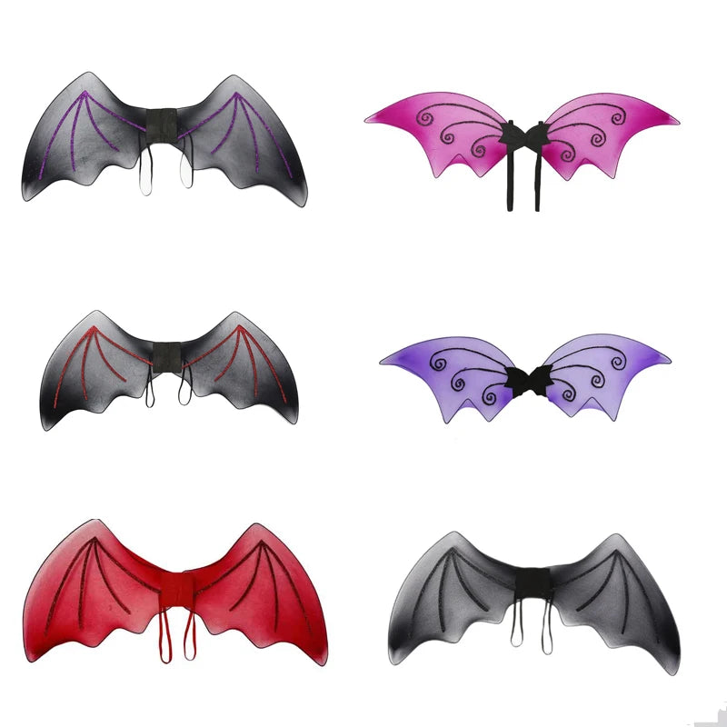 Halloween Kids Holiday Show Costumes Bat Wings Props Black Bat Wings Lightweight Black Mesh Halloween Costume Wings Oasis Select