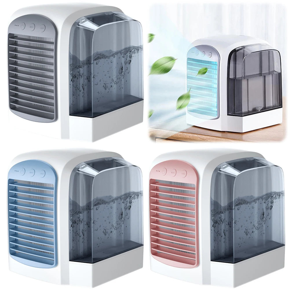 USB Air Conditioner 3 Gear Water-Cooled Air Cooling Machine Personal Portable Desktop Fan 380ml Tank Cooling Fan for Home Office Oasis Select