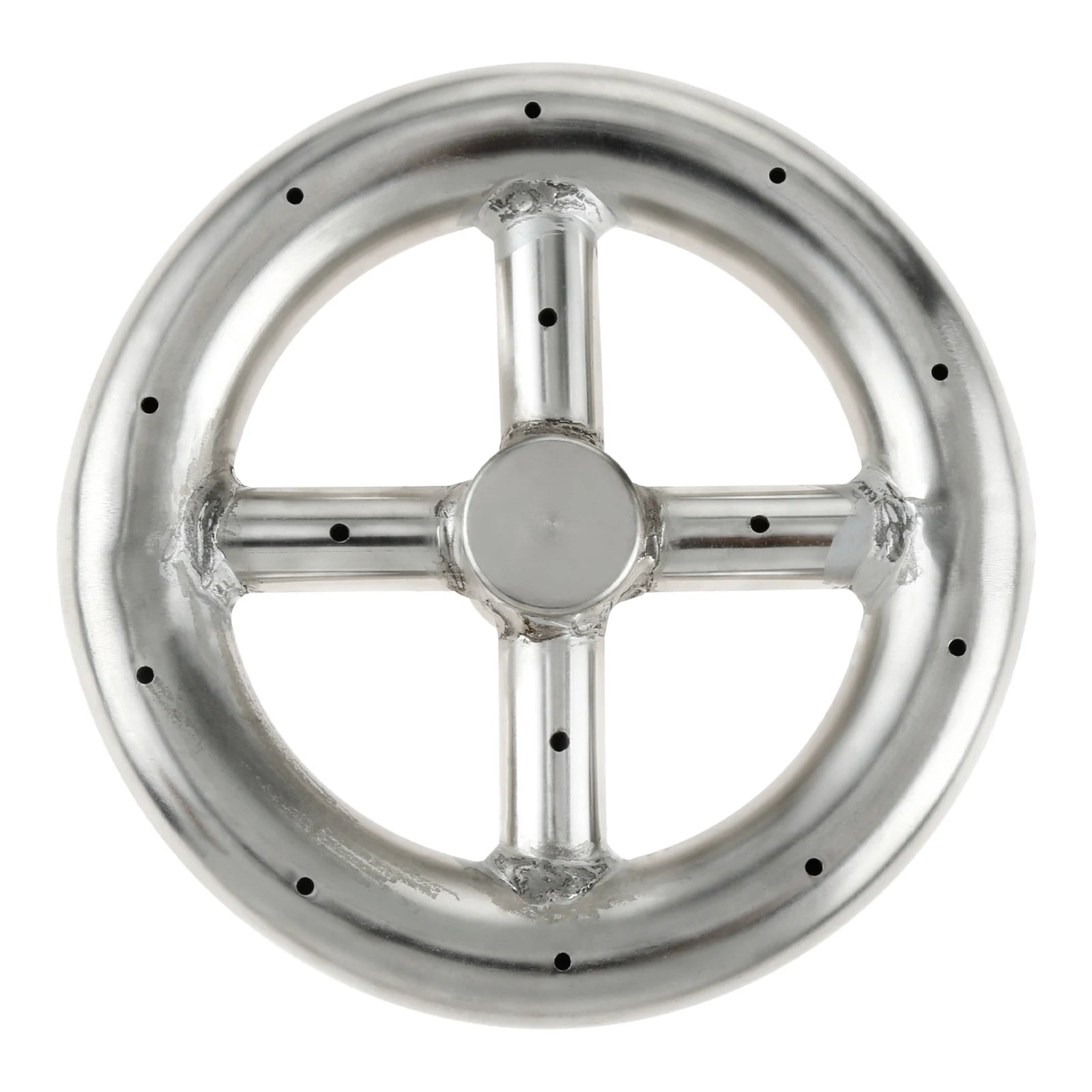 6 Inch Round 304 Series Stainless Steel Fire Pit Burner Ring for Outdoor Fire Pit, Natural Gas & Propane Fireplace BTU 88000 Max Oasis Select