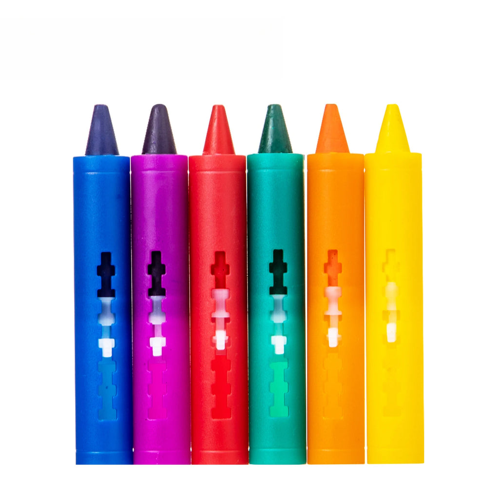 Washable Bath Crayons Set - Colorful, Easy-Clean Bathtub Markers for Youngsters, Fun Shower Art & Crafts Oasis Select 6pcs