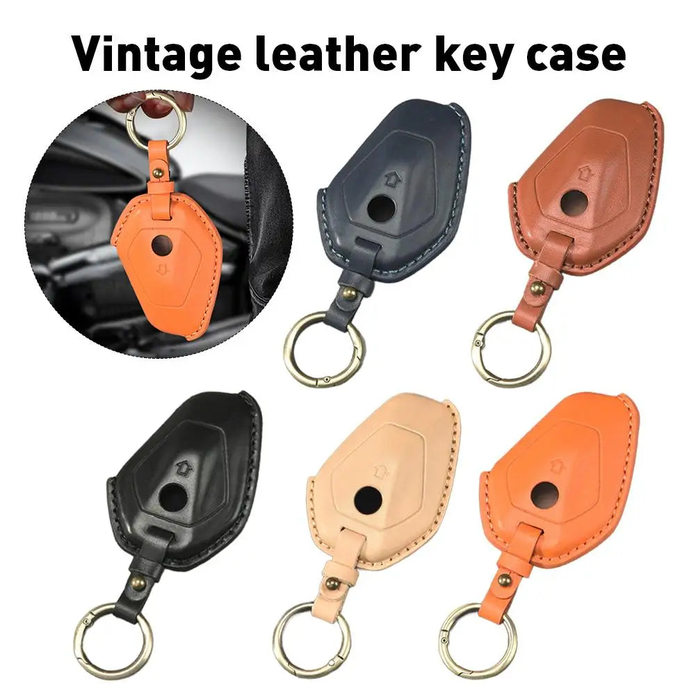 BMW R1300GS R12 Vintage Leather Key Fob Cover | Retro Cowhide