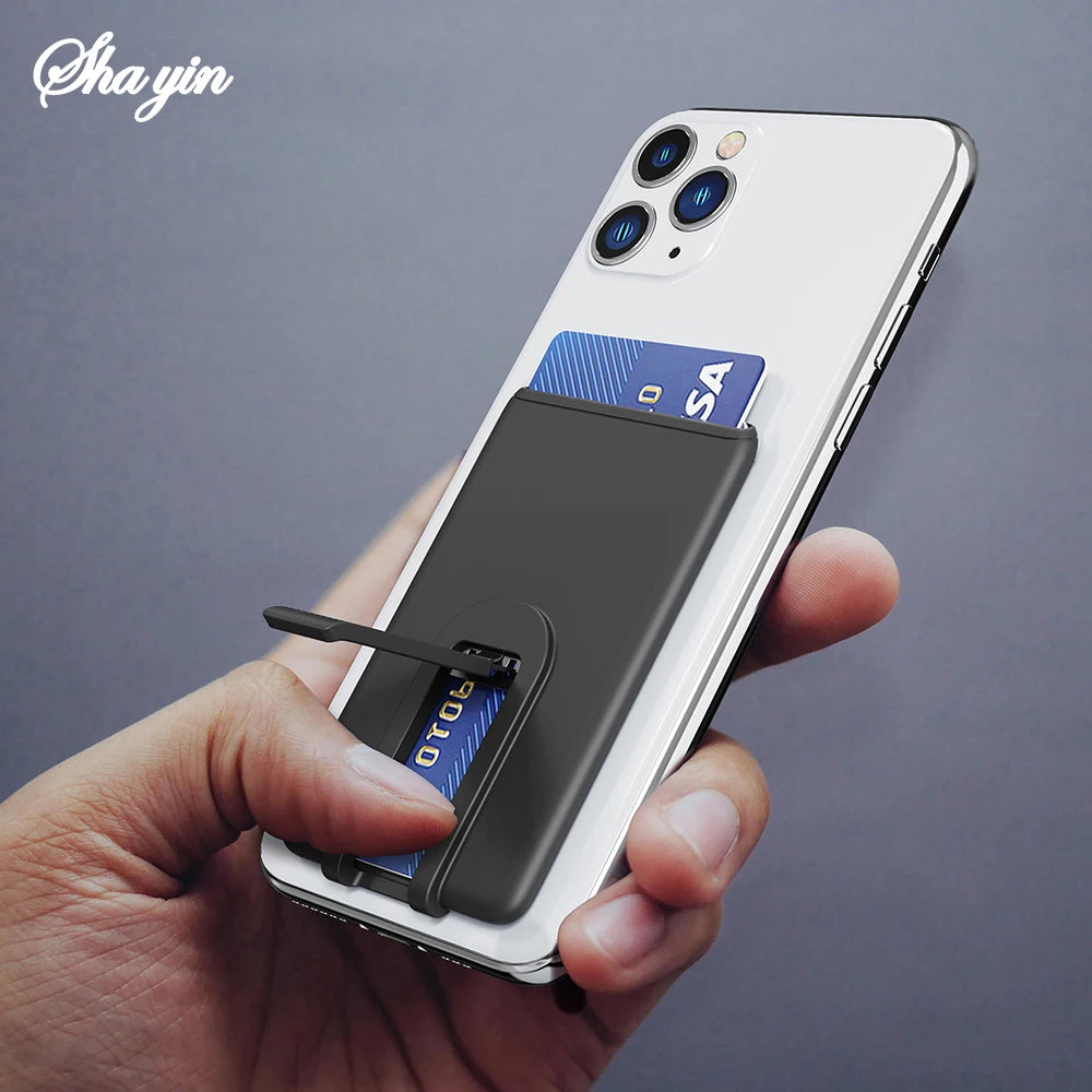 Silicone Phone Card Holder Adhesive Stick-On Wallet – Universal