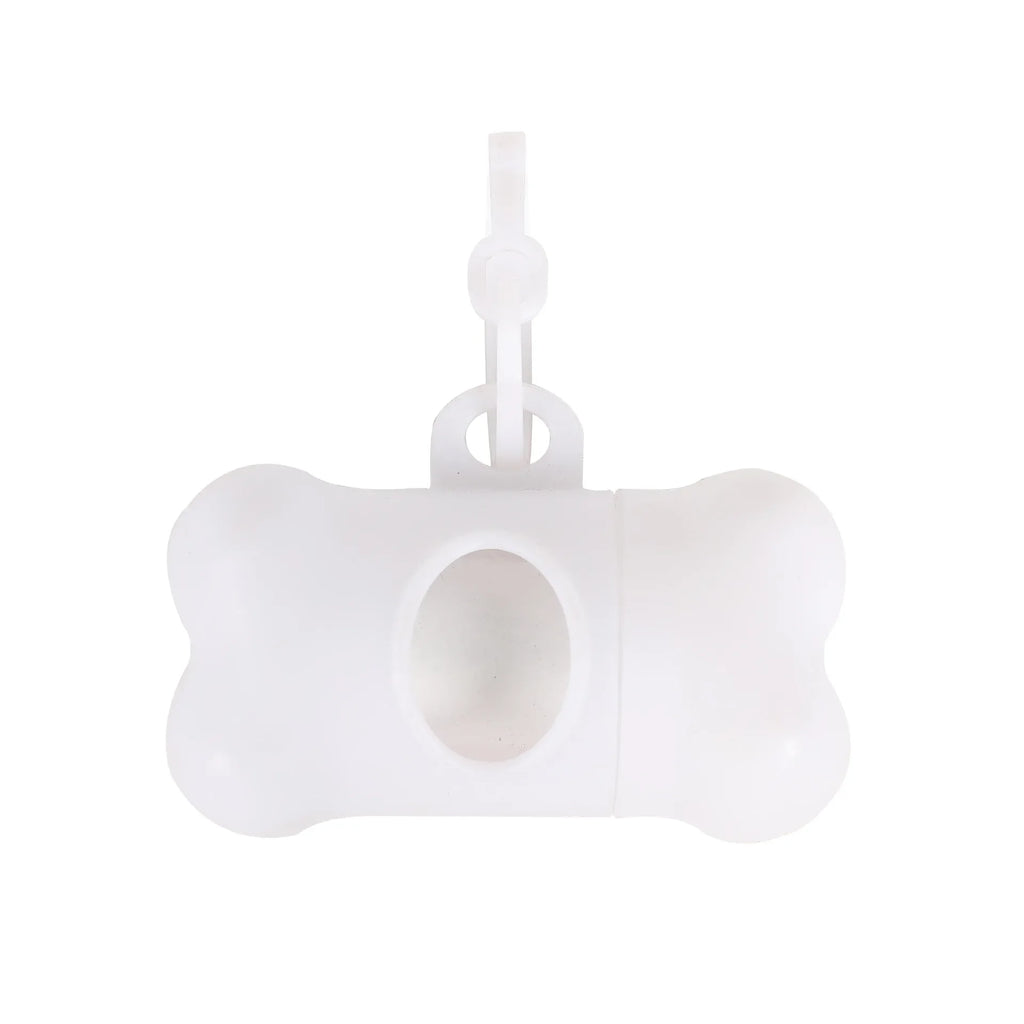 1/2/3/4/10pcs Bone Shaped Pet Garbage Bag Dispenser for Dogs Carrying Cleaning Supplies When Going Out Oasis Select white-1pc