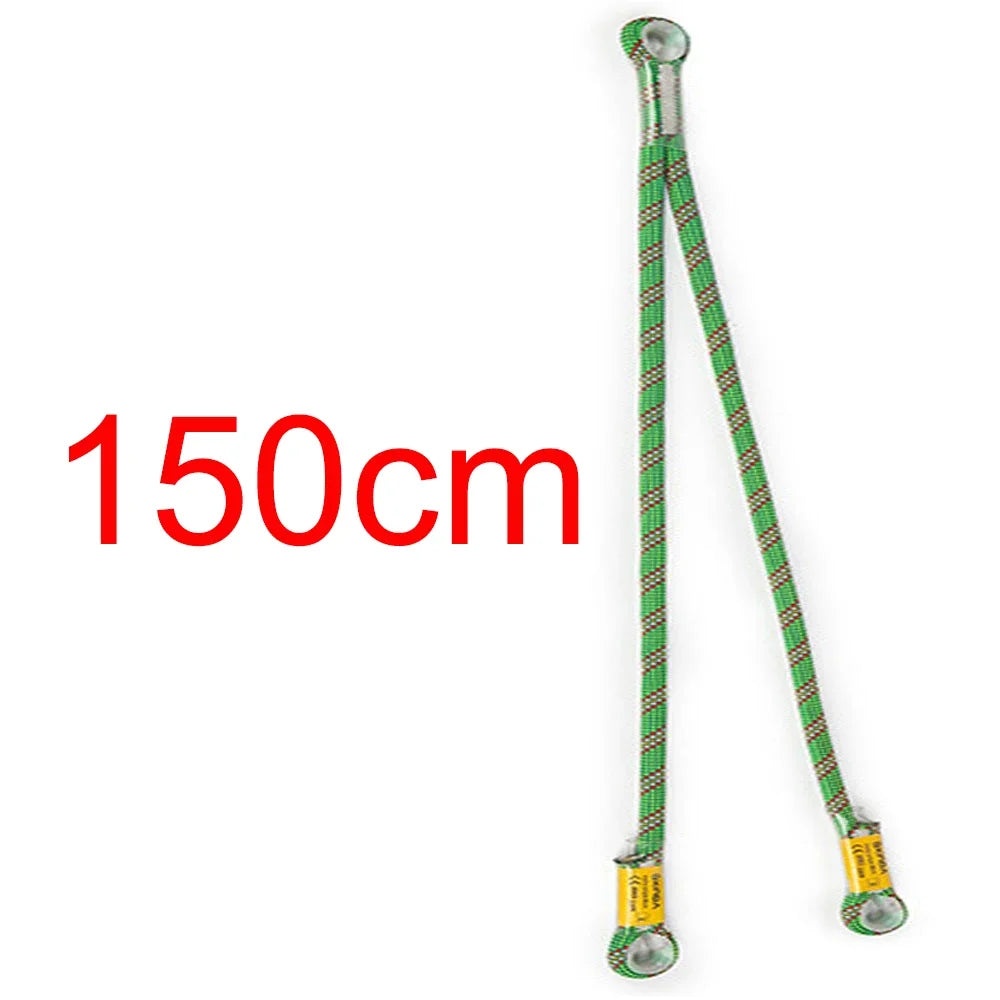 22kn Braided Prusik Cord Loop Sewn Eye to Eye Y V shaped rescue fall protection Safety Lanyard Protection Point Rope Oasis Select 150 V Type