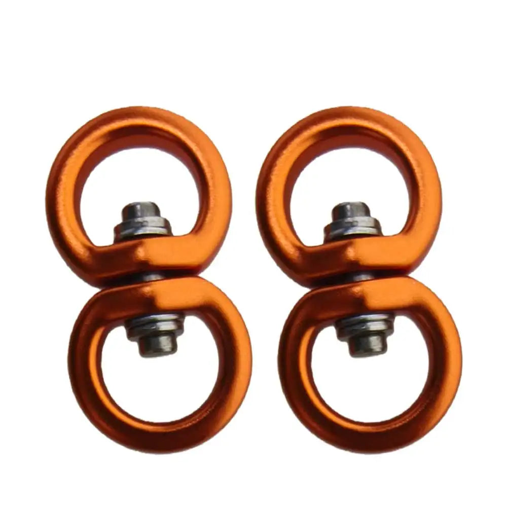 4KN Aviation Aluminum Alloy Swivel Connector for Outdoor 360° Rotation Ring for Dog Leash Backpack Hammock Camping Equipment Oasis Select orange 2pc