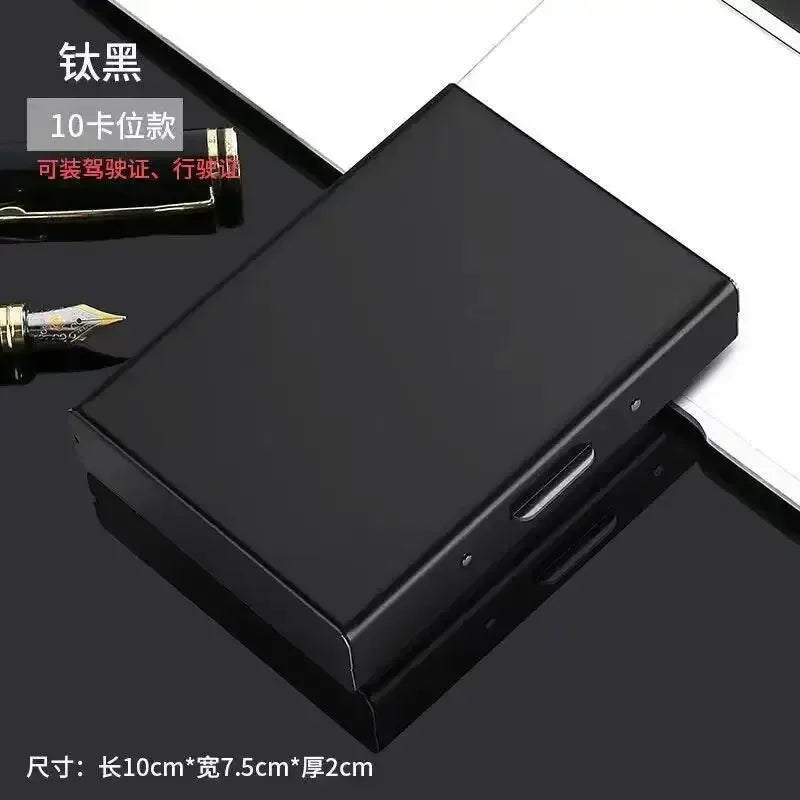 6 Slots Stainless Credit Card Holder Men Slim Anti RFID Travel ID Cardholder Debit Box Women Wallet Metal Case Porte Carte Oasis Select