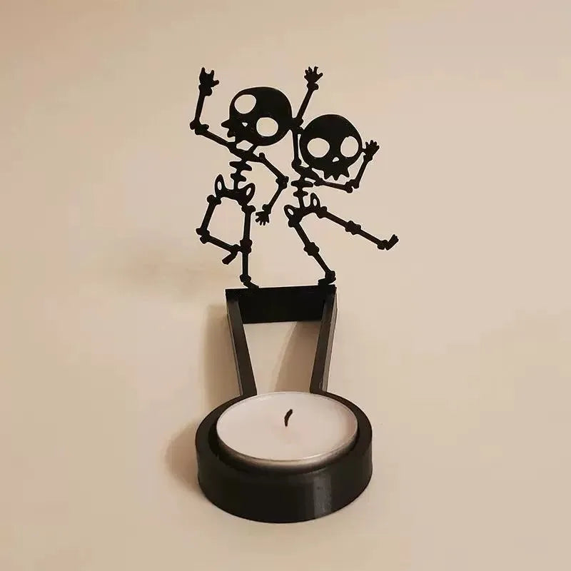 Halloween Decoration Home Halloween Projector Shadow Movie Props Halloween Ornaments Horror Candle Holder Candlestick Ornaments Oasis Select