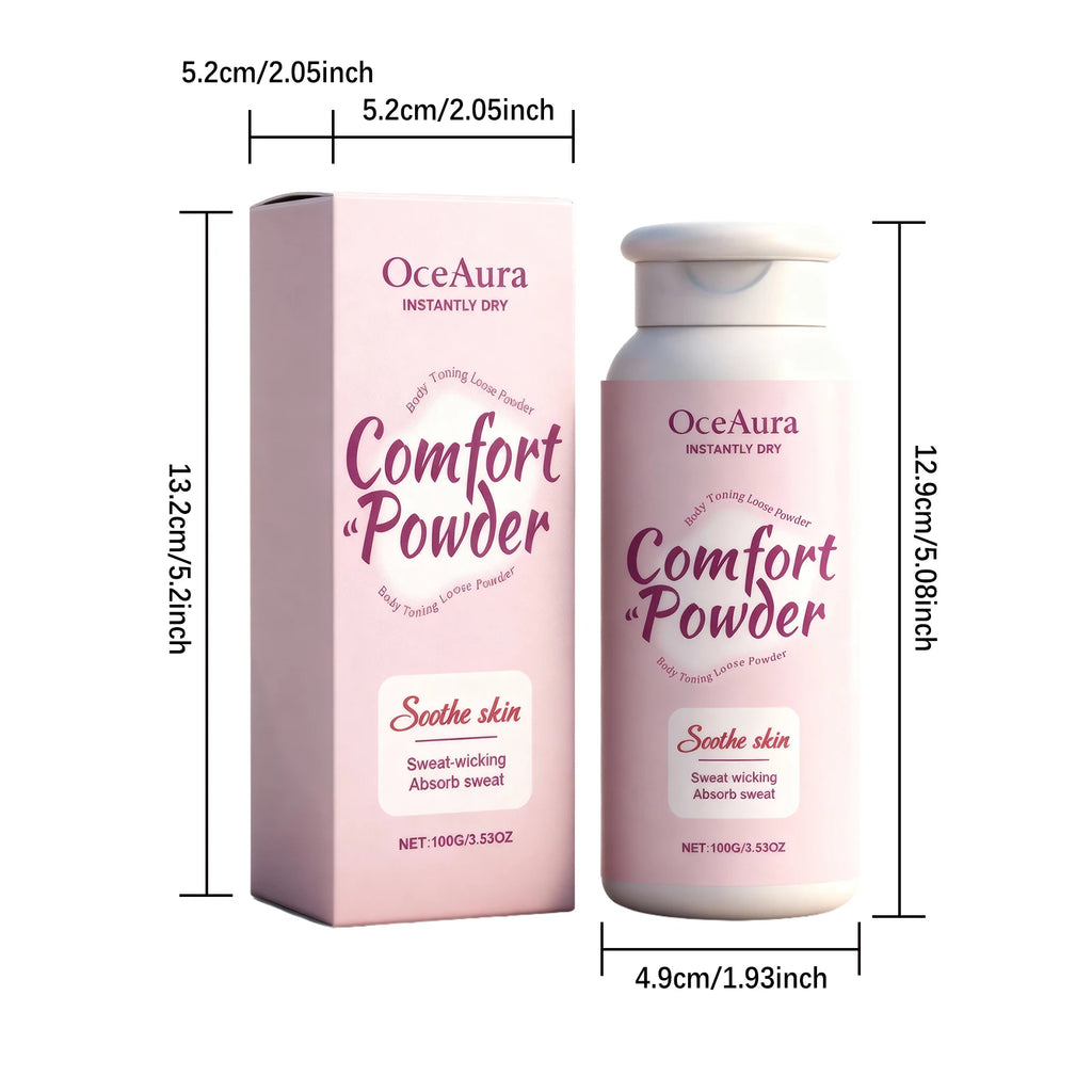 Comfort Powder All Over Body Powder Sweat Wicking Odor Resistant Chafing Prevention Talc-Free Dry Comfort for Women & Men Oasis Select