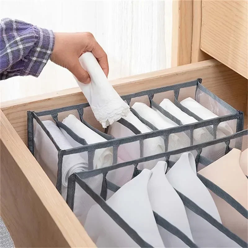 Folding Storage Pouch Laundry Organizer in The Closet Underwear Drawers Storage Bedroom Cabinet Socks Bra Storage PantsOrganizer Oasis Select