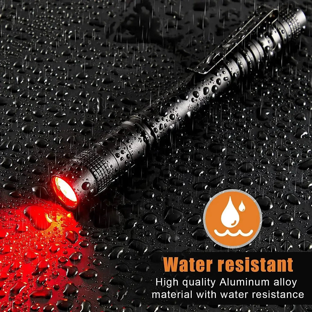 POCKETMAN Red LED Pen Flashlight | Astronomy & Night Vision Torch