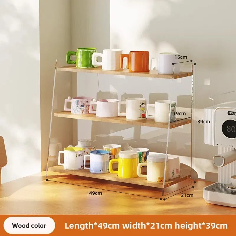 Multi-functional Desktop Shelf Acrylic Cup Holder Water Household