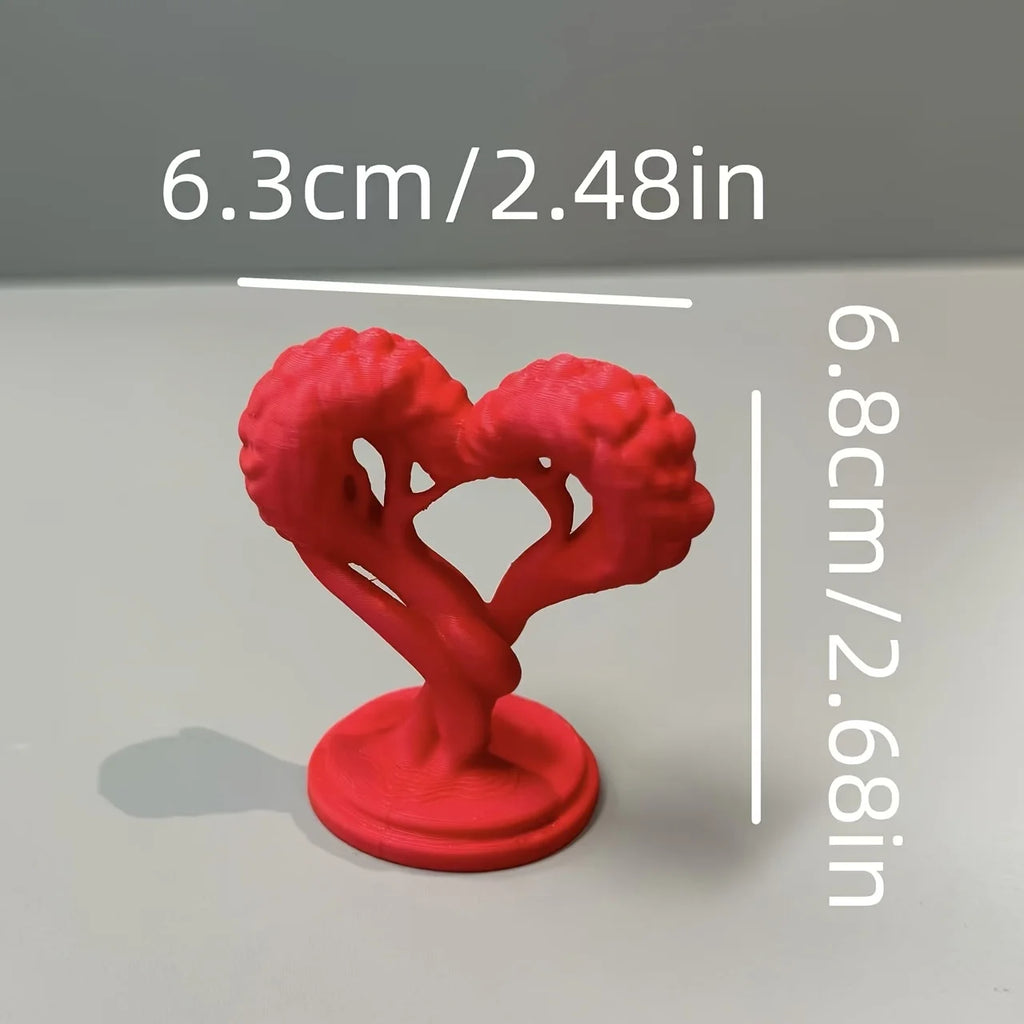 Intertwined Love Tree Statue 3D Printed Love Tree Miniature Ornaments Romantic Decorative Figurine for Couples Valentine's Gifts Oasis Select love tree