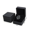 PU Leather Watch Box Rounded Corners Frosted Men'S Watch Storage Box Organizer Jewelry Bracelet Display Gift Packaging Case Oasis Select Black other