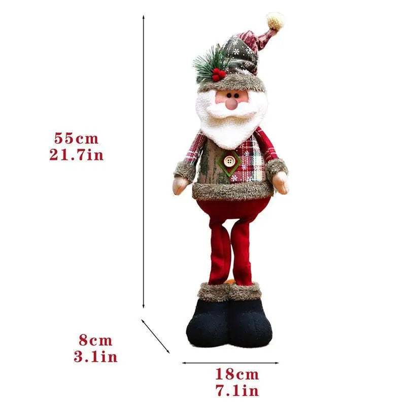 ~WISH Merry Christmas Decoration 3PCS Christmas Reindeer Santa Claus Standing New Year Ornament Oasis Select