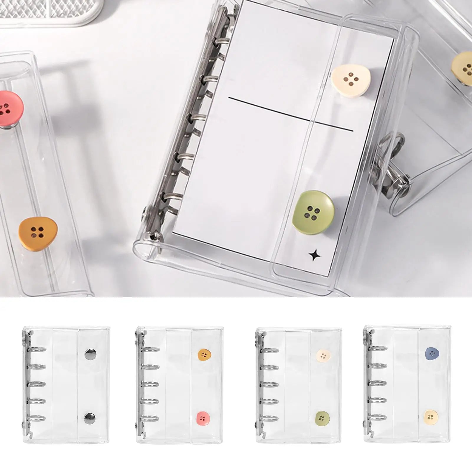 Sticker Organizer Binder Sticker Binder Album Organizer Book Transparent Notebook Aesthetic Keeper for Scrapbooking Planner Oasis Select